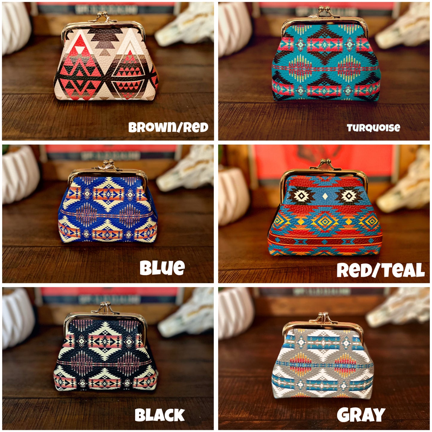 Southwest Print Coin Purses