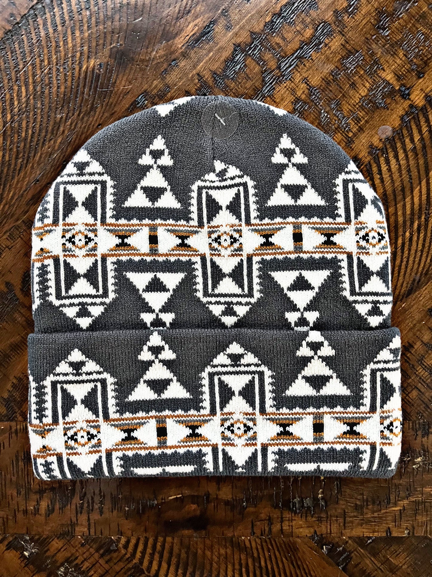 Gray Southwest Beanie