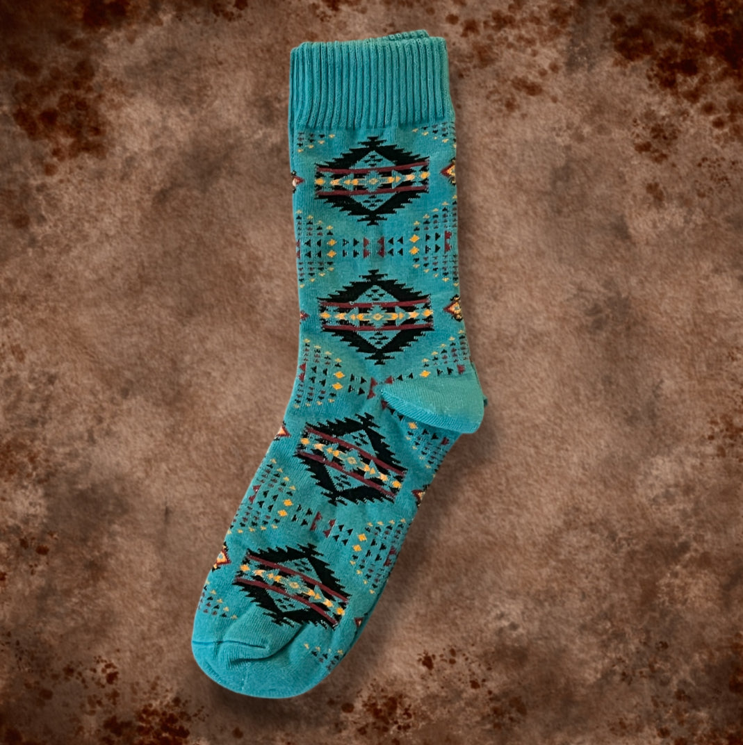 Western Print Socks