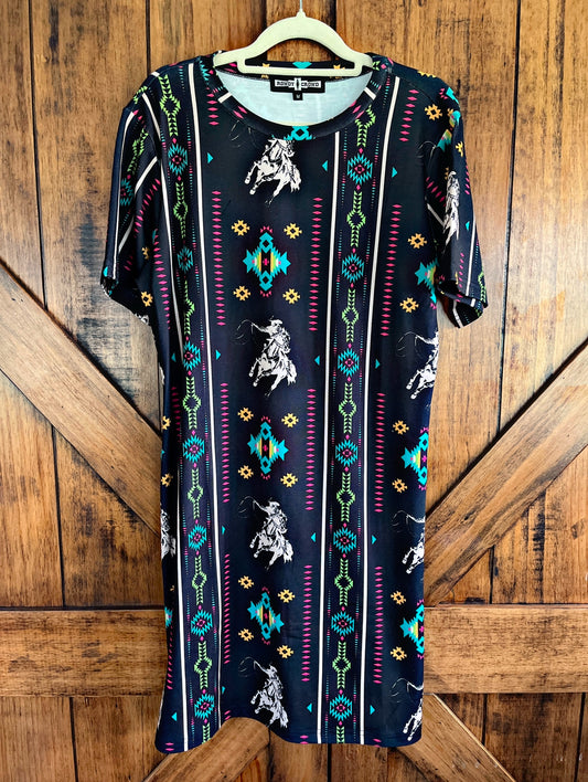 Aztec Print Dress