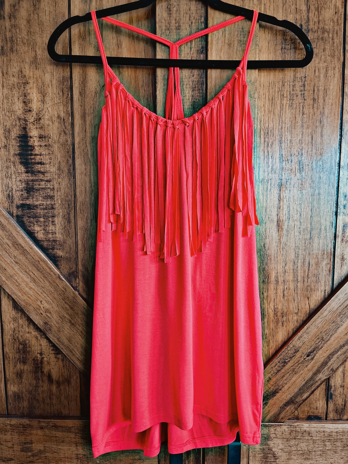 Coral Fringe Tank