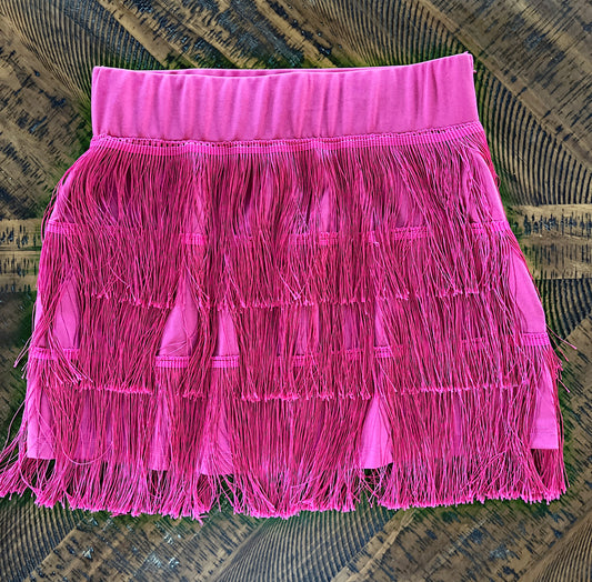 Pink Fringe Skirt