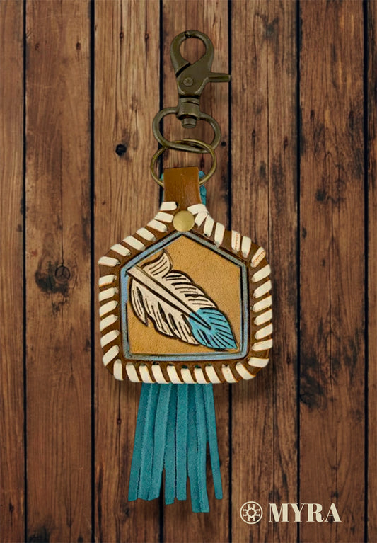 Real Leather Fringe Keychains by Myra