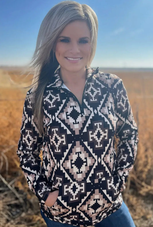 Black/Brown Pullover