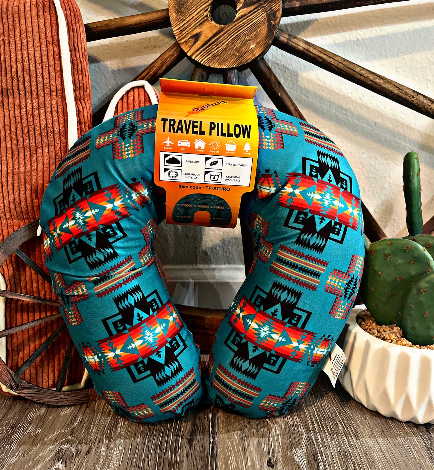 Aztec Print Travel Pillow