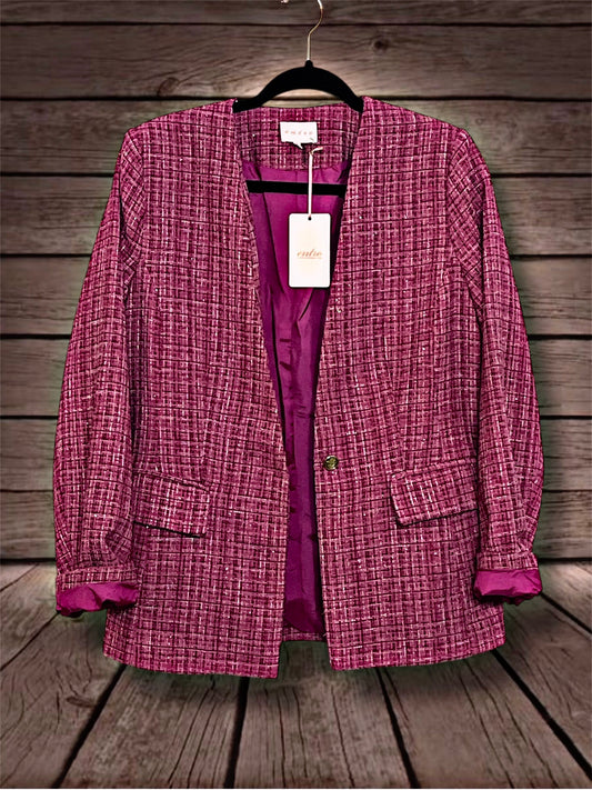 Pink Linen Blazer