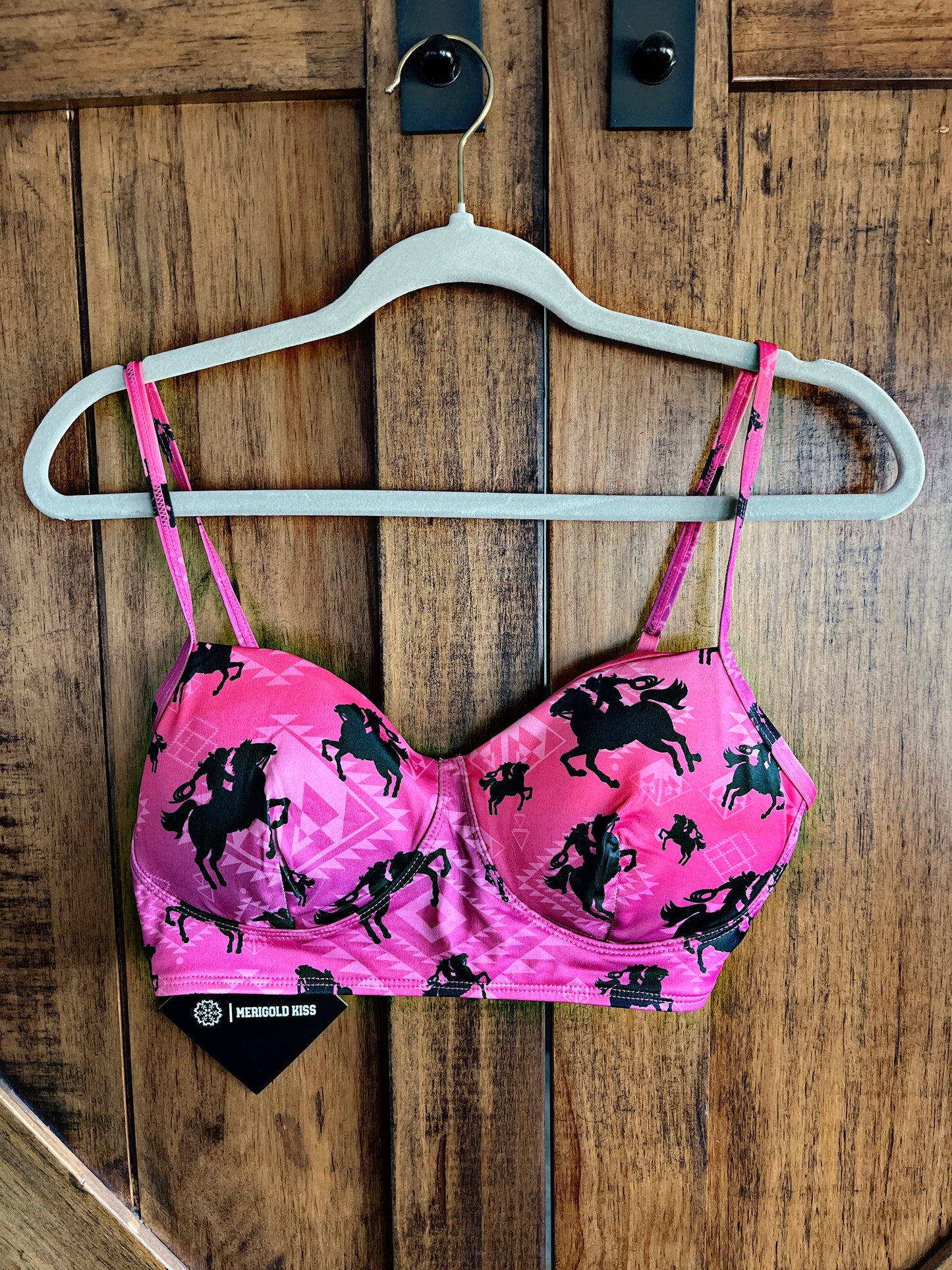 Pink Western Swim Suit Top