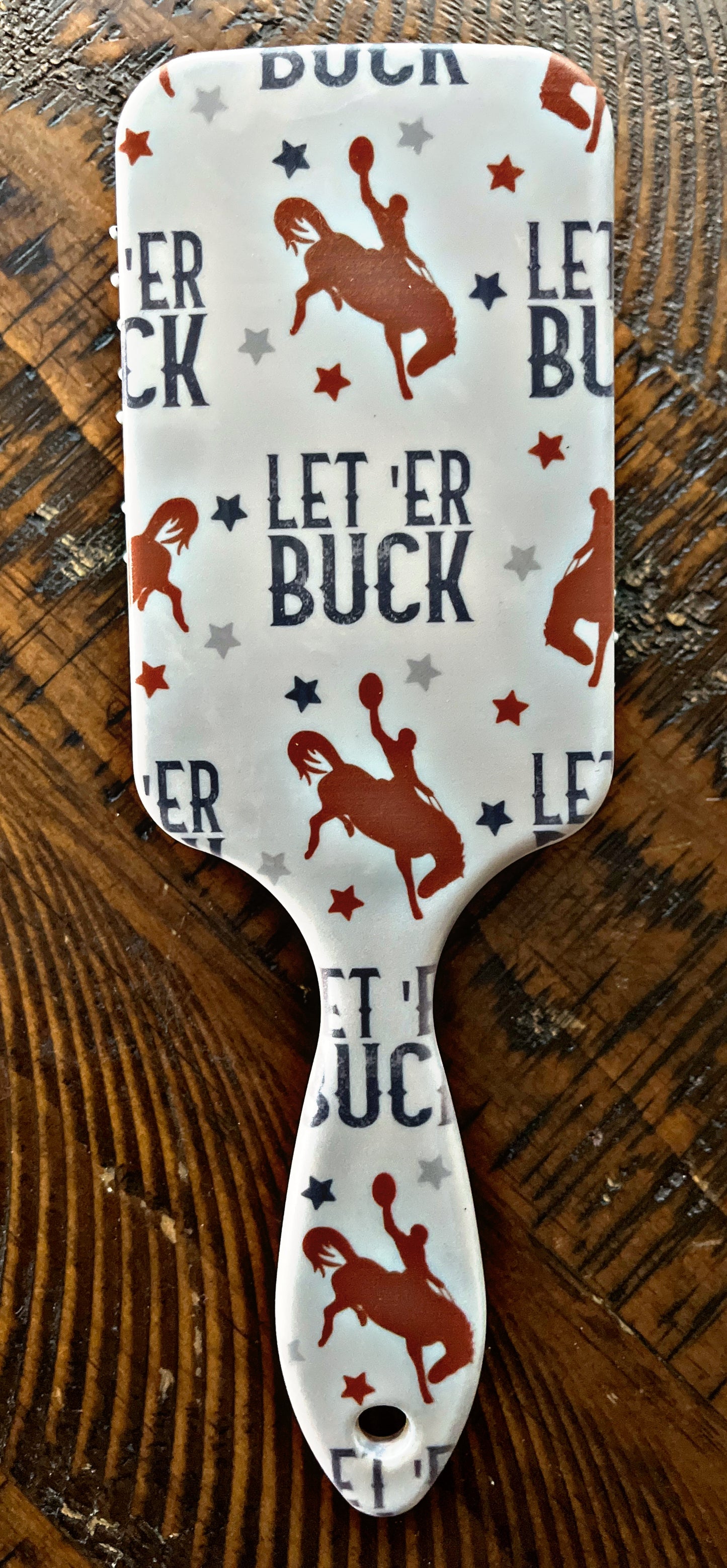 Western Print Paddle Hair Brushes