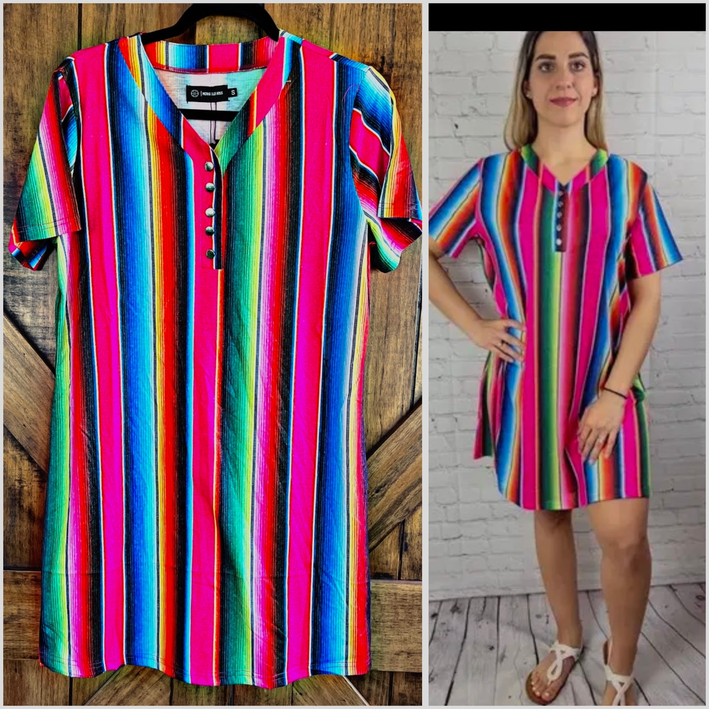 Serape T Shirt Dress
