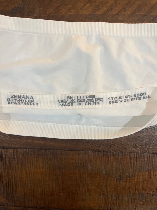 Strapless White Bandeau
