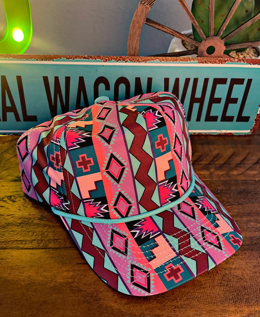 90s Retro Aztec Printed Grandpa Hats