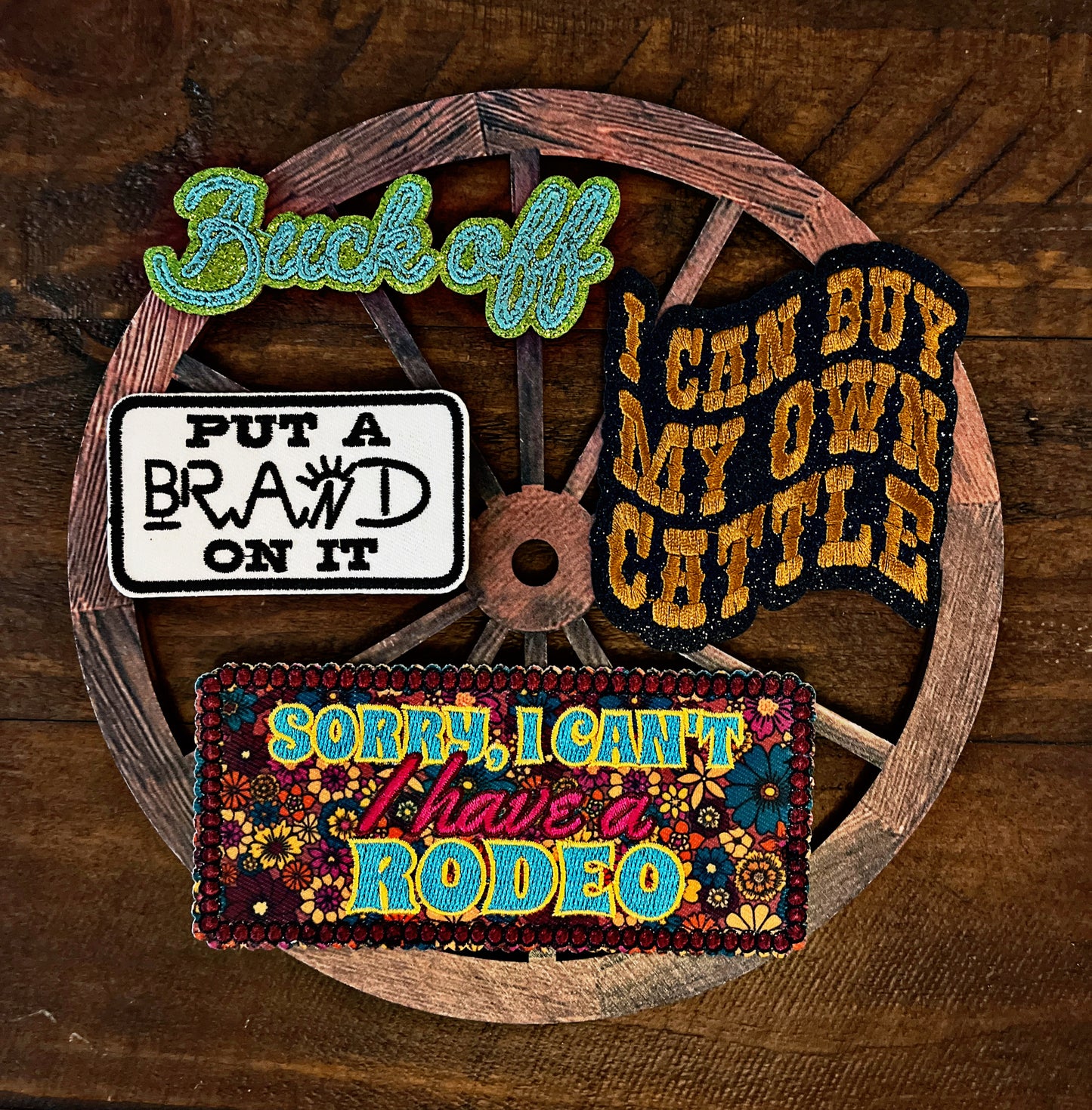 Western Themed Iron On Patches