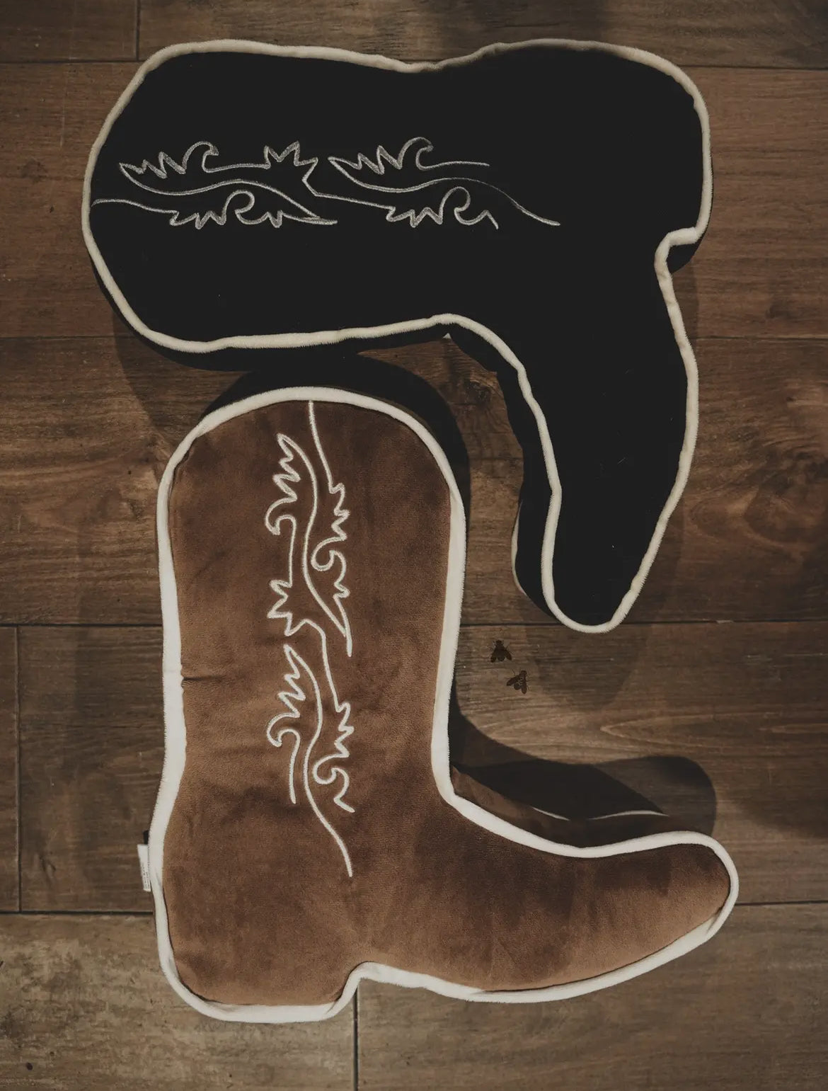 Black and Brown Boot Pillow