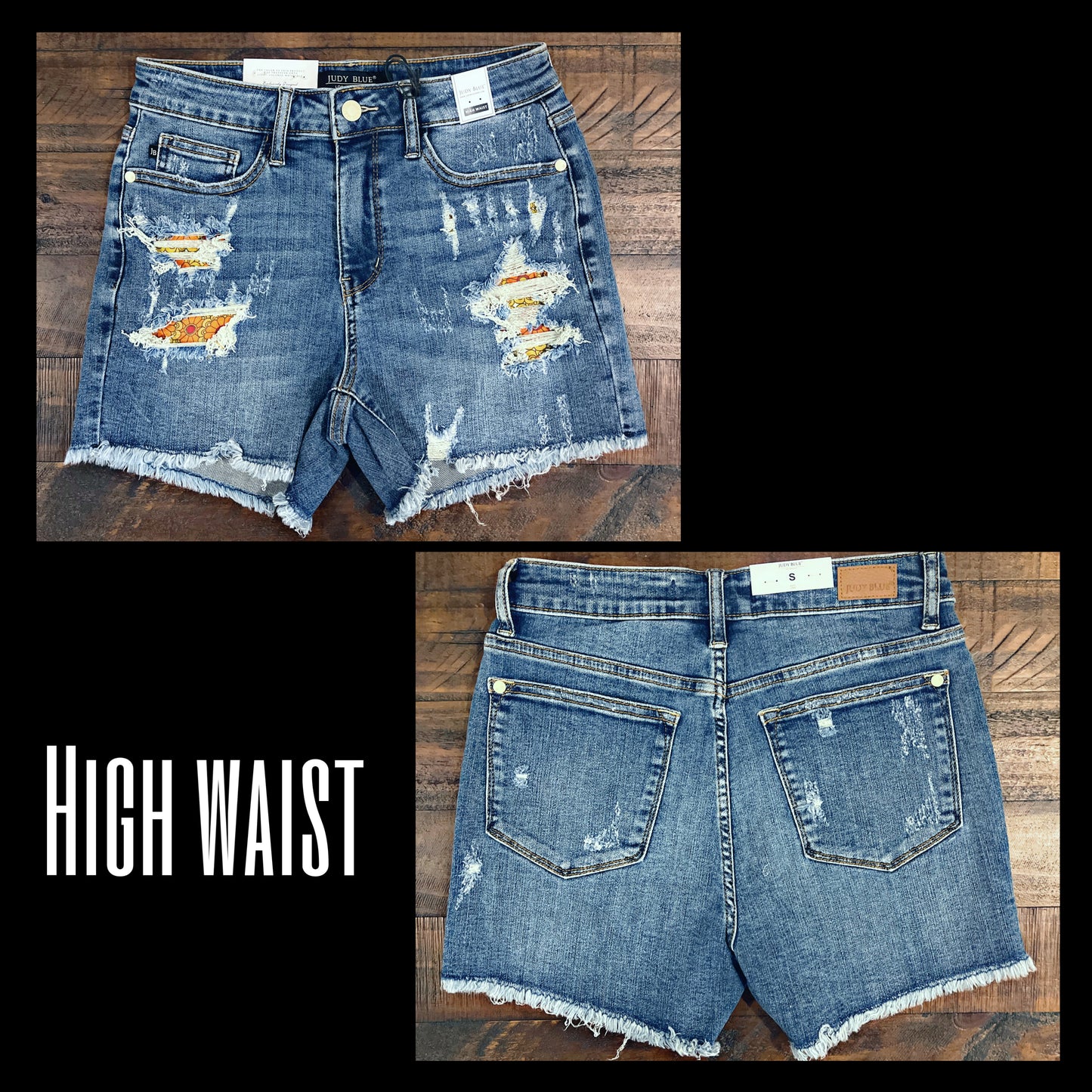 Hippie Distressed High Rise Shorts