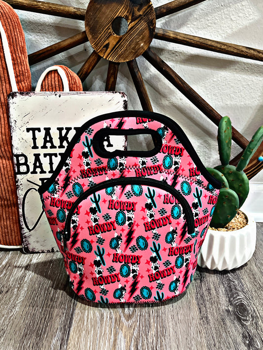 Western Print Lunch Totes