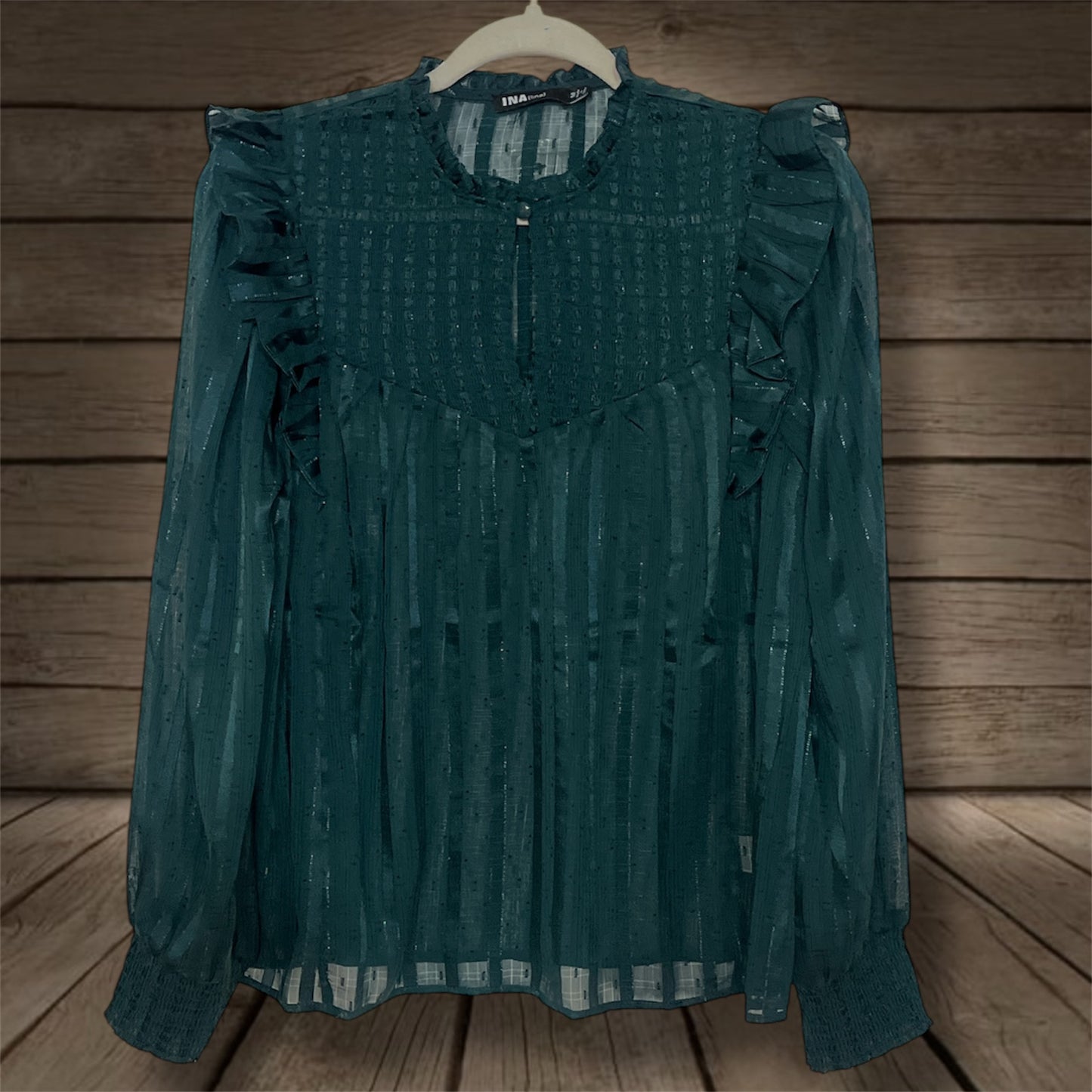 Emerald Green Sheer Top