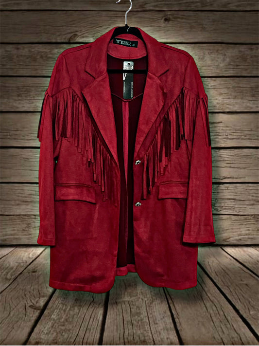 Red Fringe Blazer/Jacket