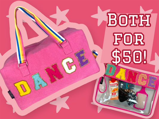 Ribbed Duffle and Matching Cosmetic Bag