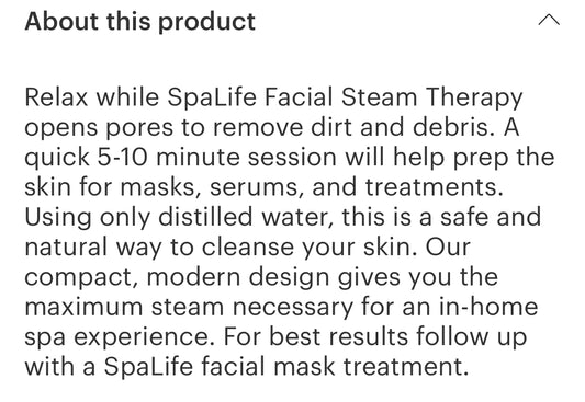 Facial Steam Therapy