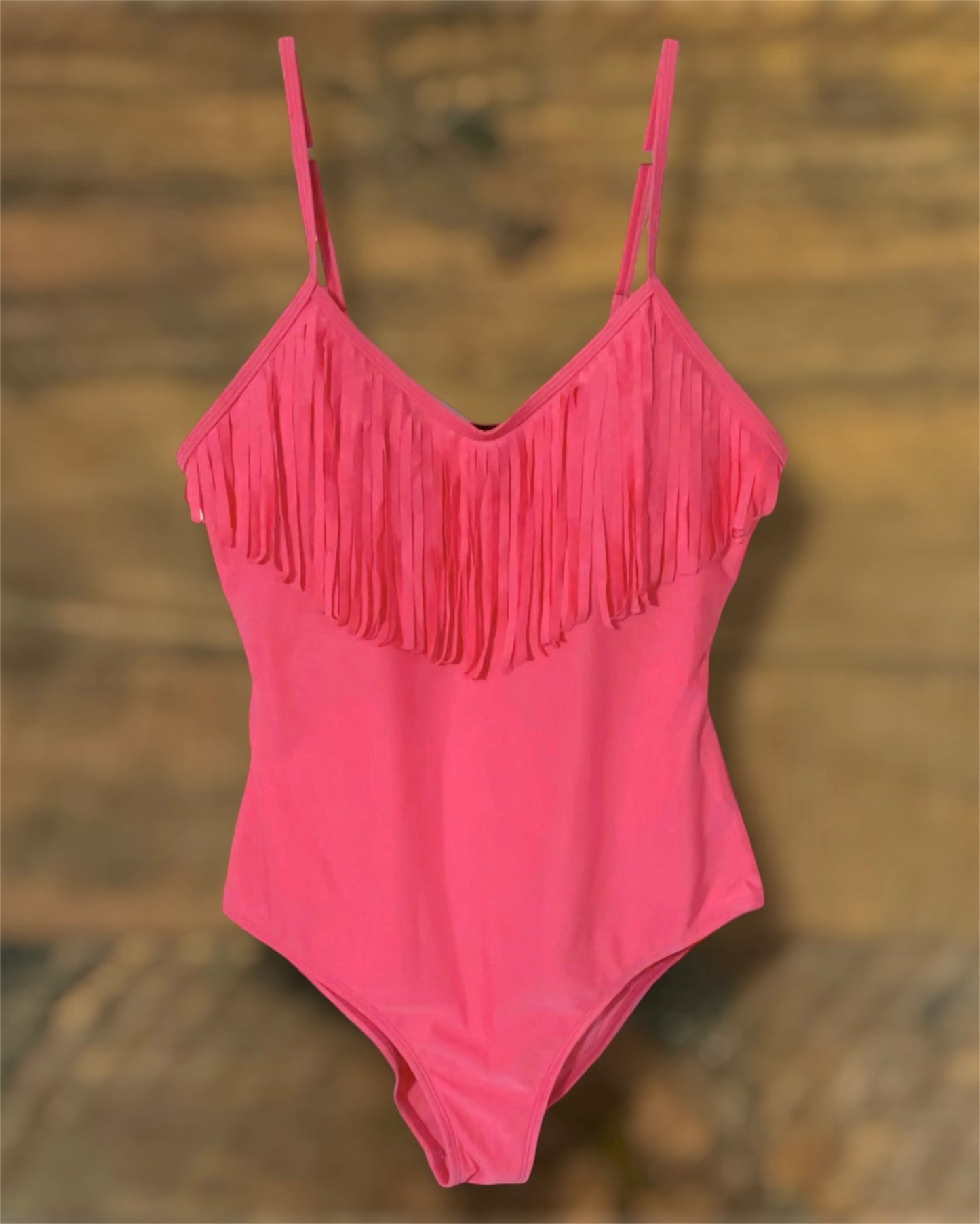 Pink Fringe Swimsuit