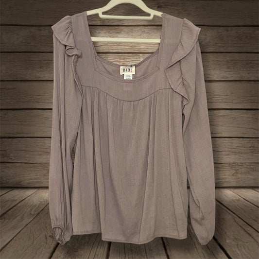 Beige Flowy Top