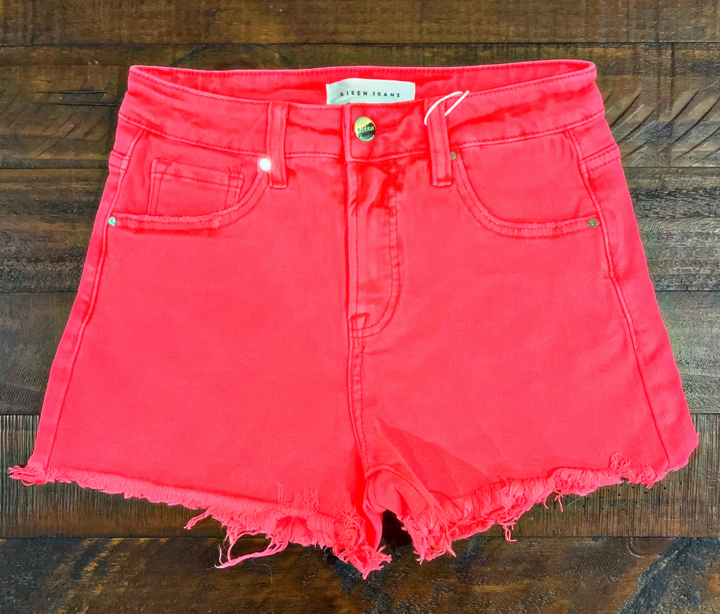 Tummy Control High Rise Coral Shorts