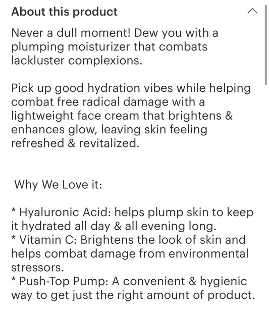 Glow Vitamin C Hydro-Jelly Face Cream