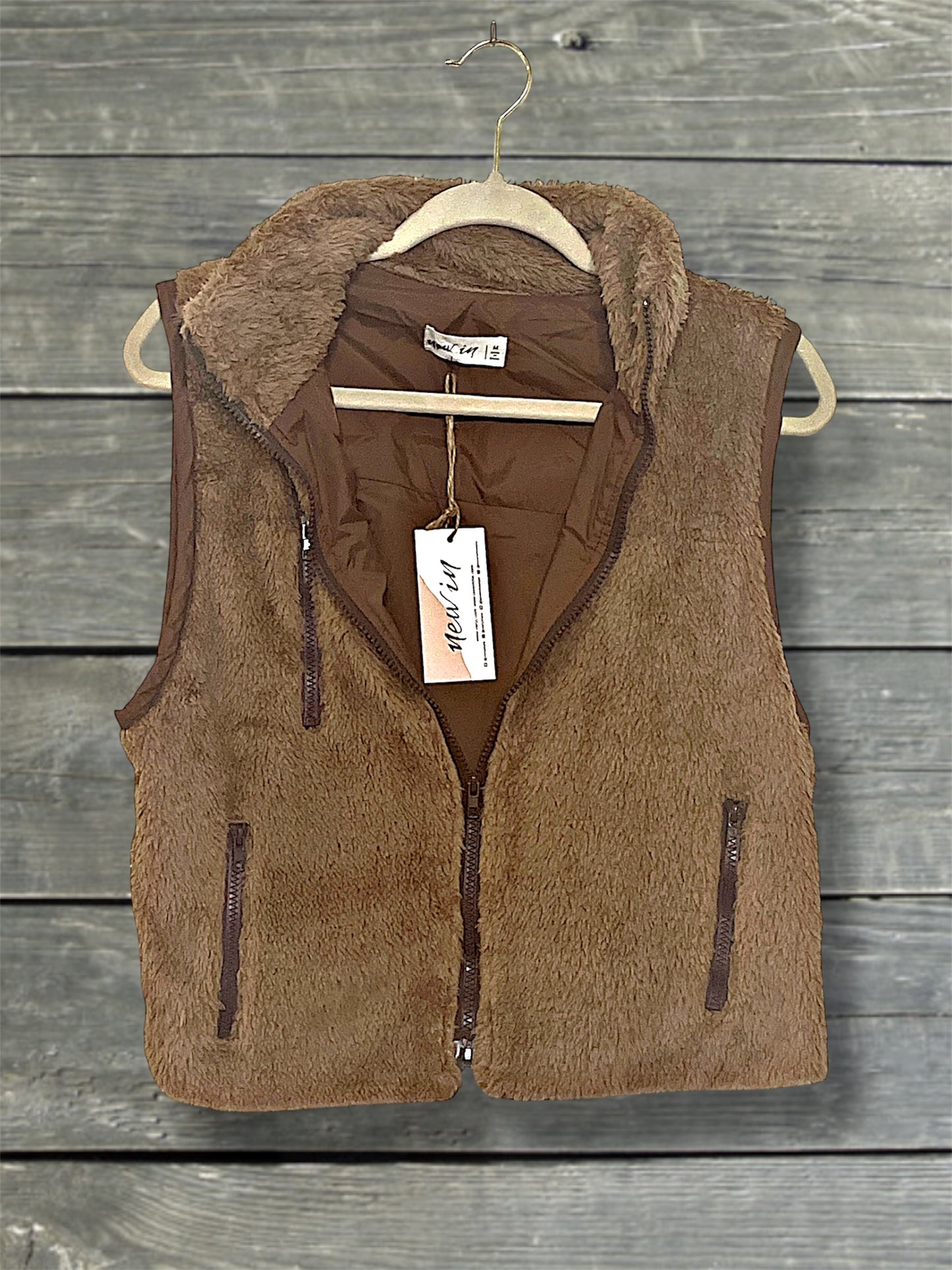 Mocha Faux Fur Vest