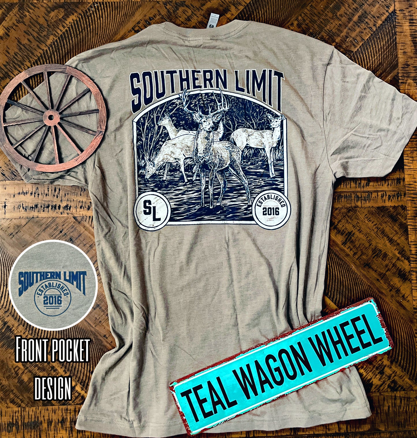 Men’s Stone Gray Deer Hunting T-Shirt