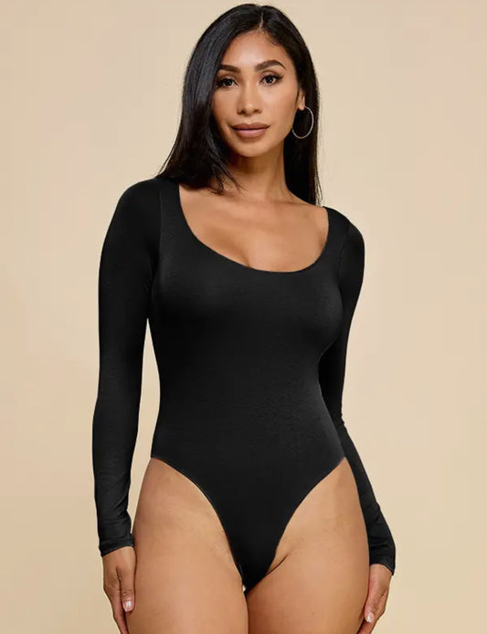 Black Double Layered Bodysuit