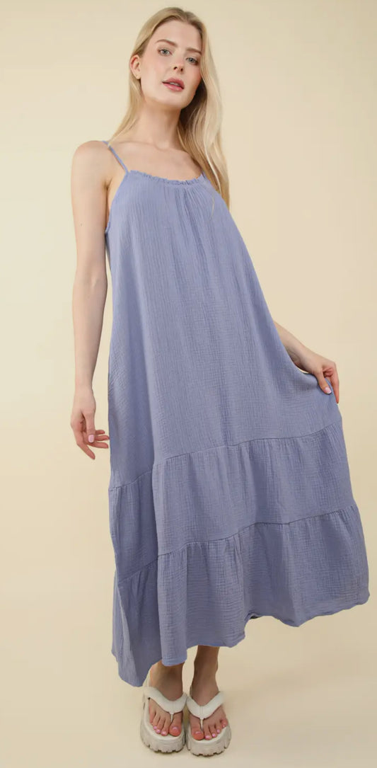 Blue Stone Midi Dress