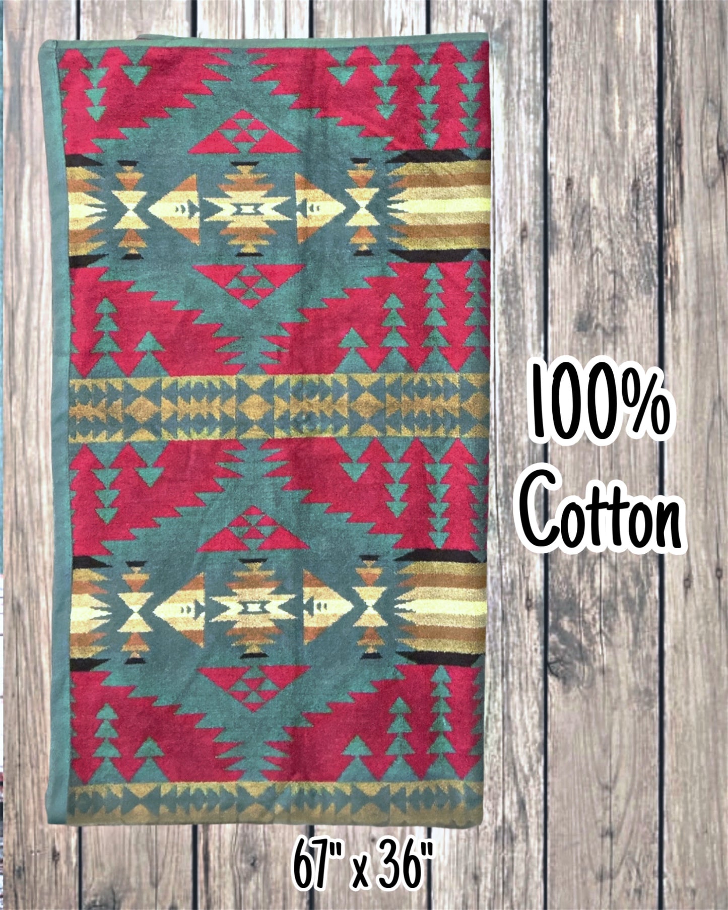100% Cotton Southwest Print Towels