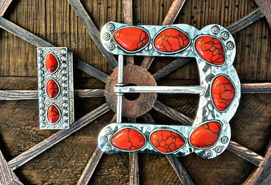 Colored Stones Belt Buckles