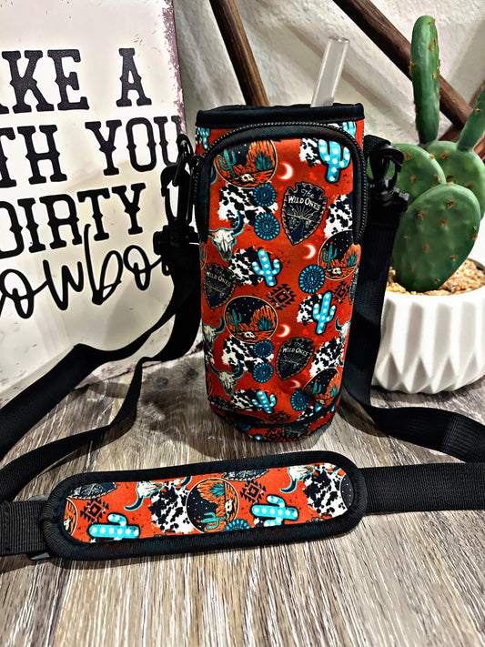 Neoprene Western Print Water Bottle Holders