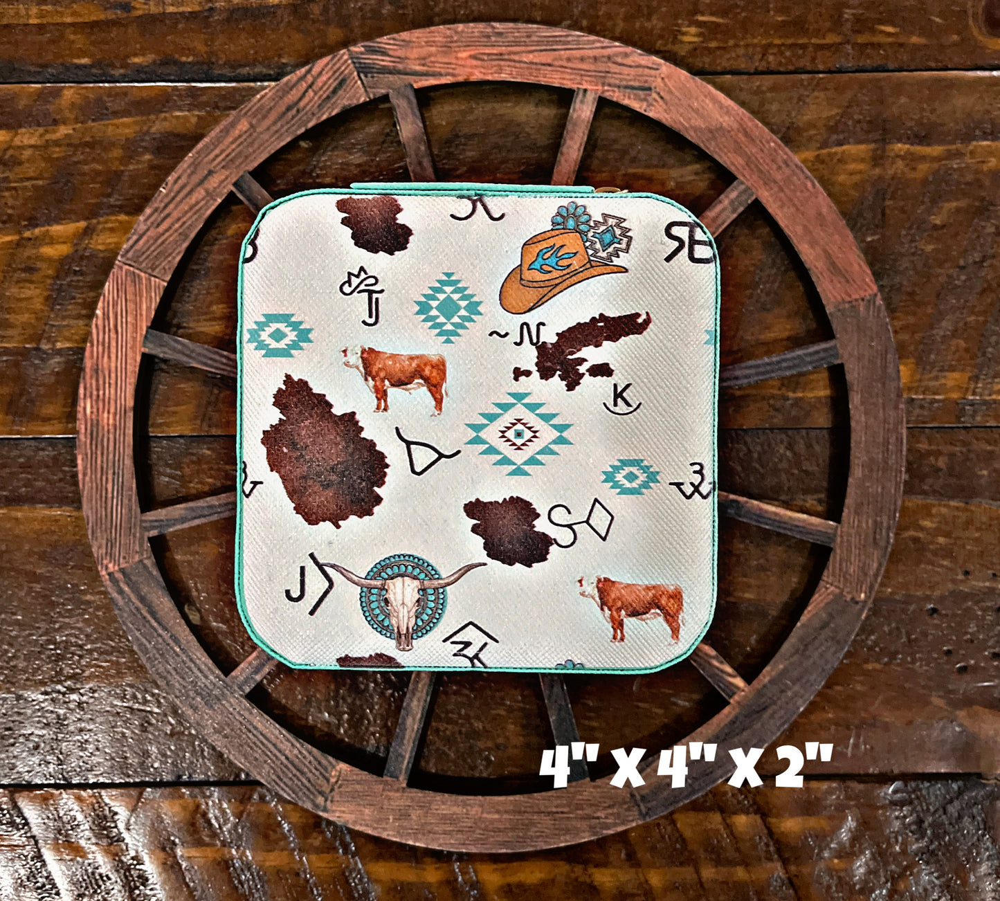Western Print Small Jewelry Boxes