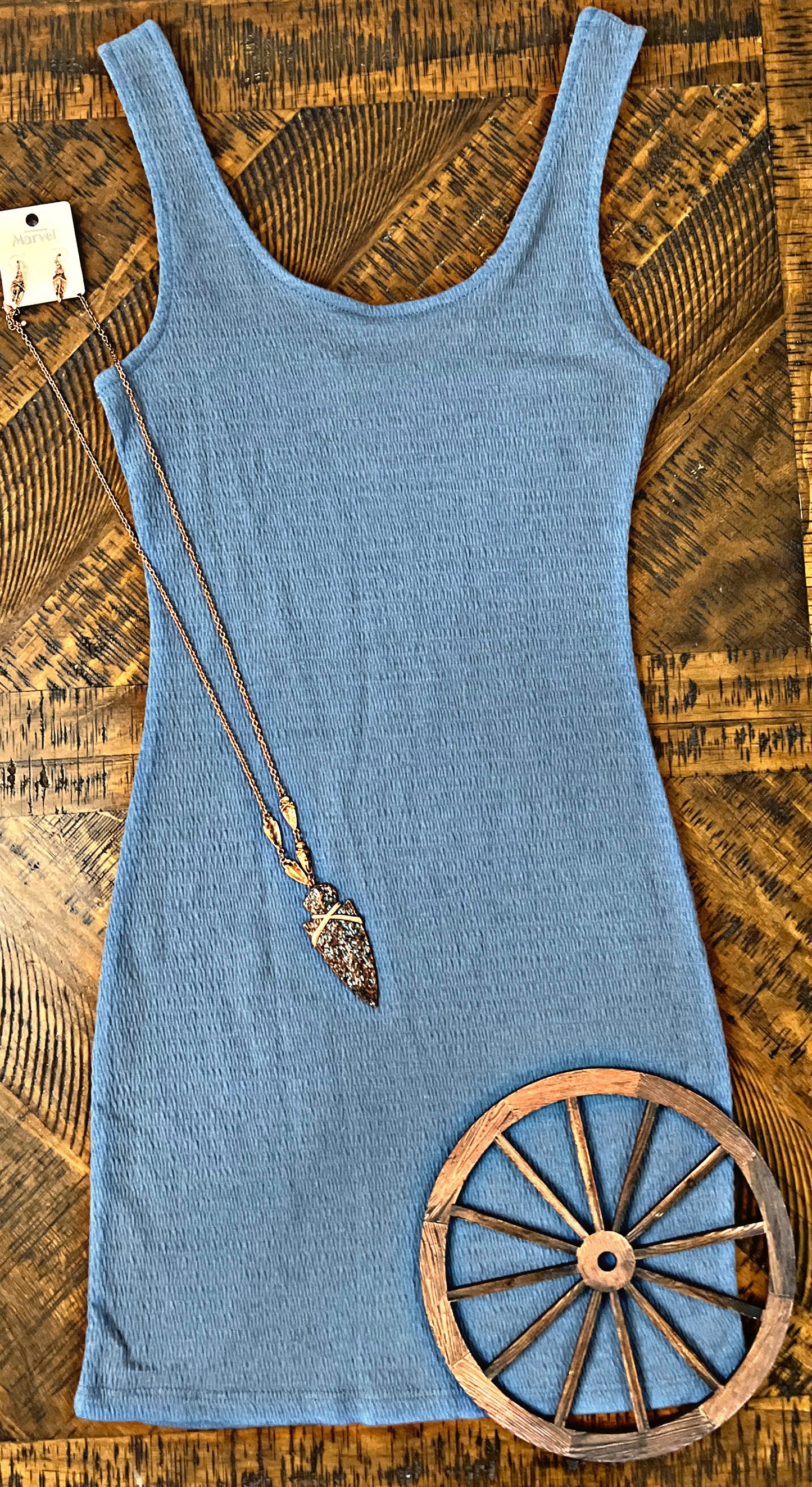 Blue Stone Bodycon Dress
