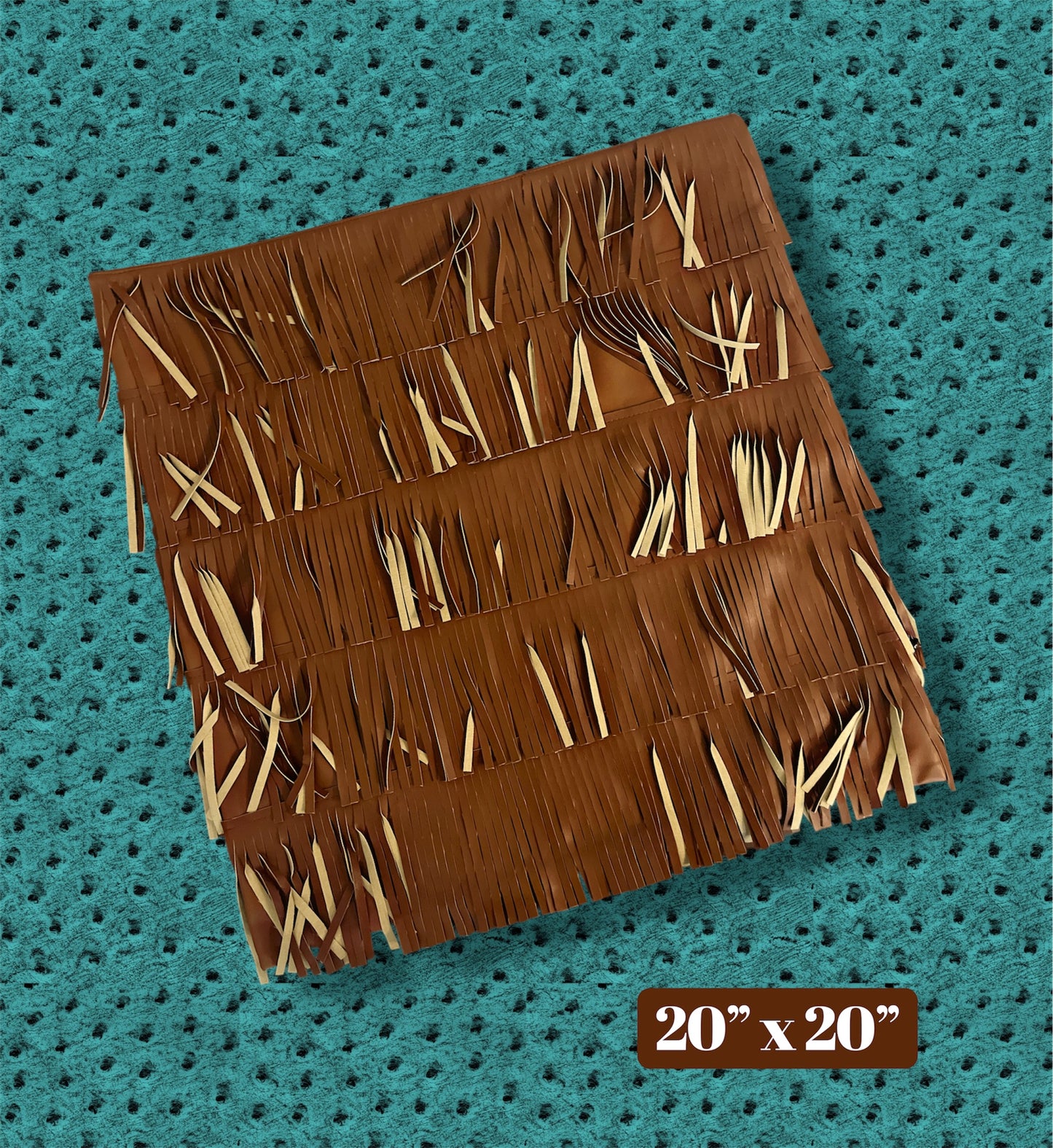 Tan Fringe Pillow Cover