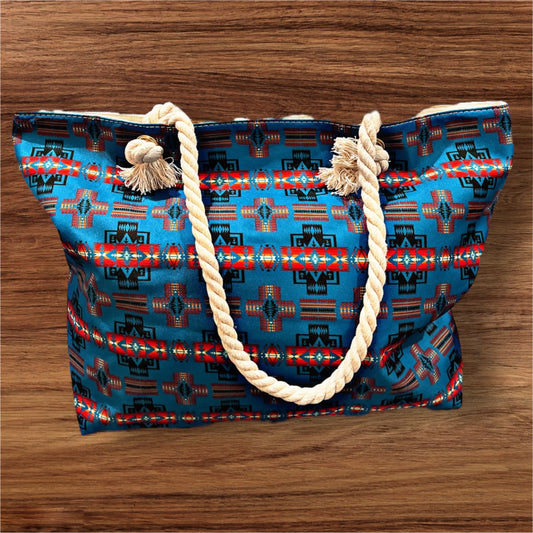 Southwest Print Canvas Beach Totes