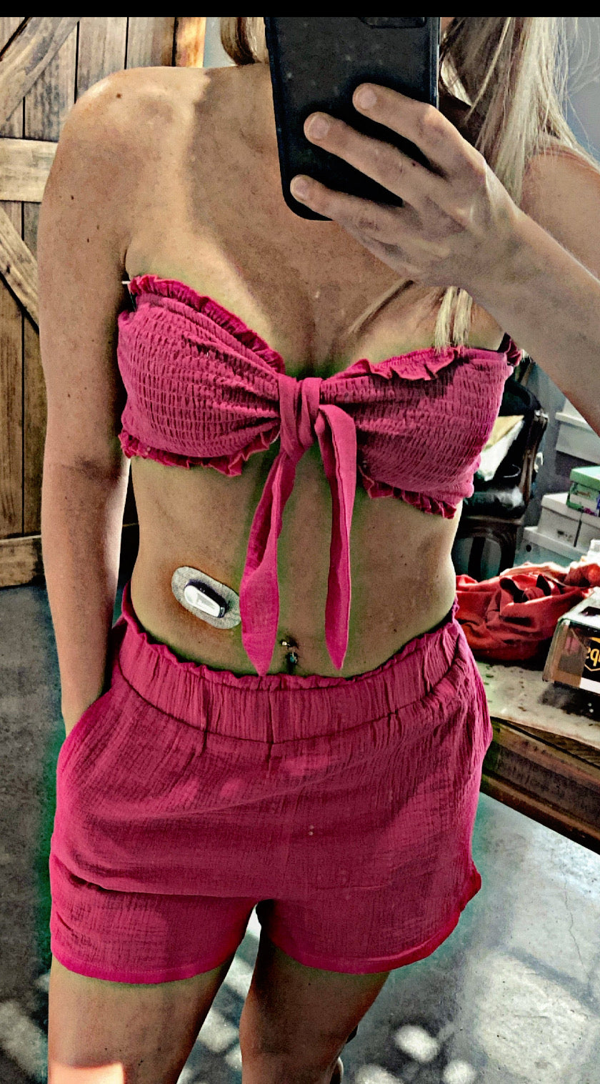 Pink Short Set