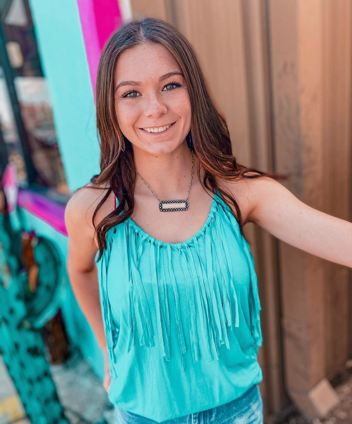 Jade Fringe Top