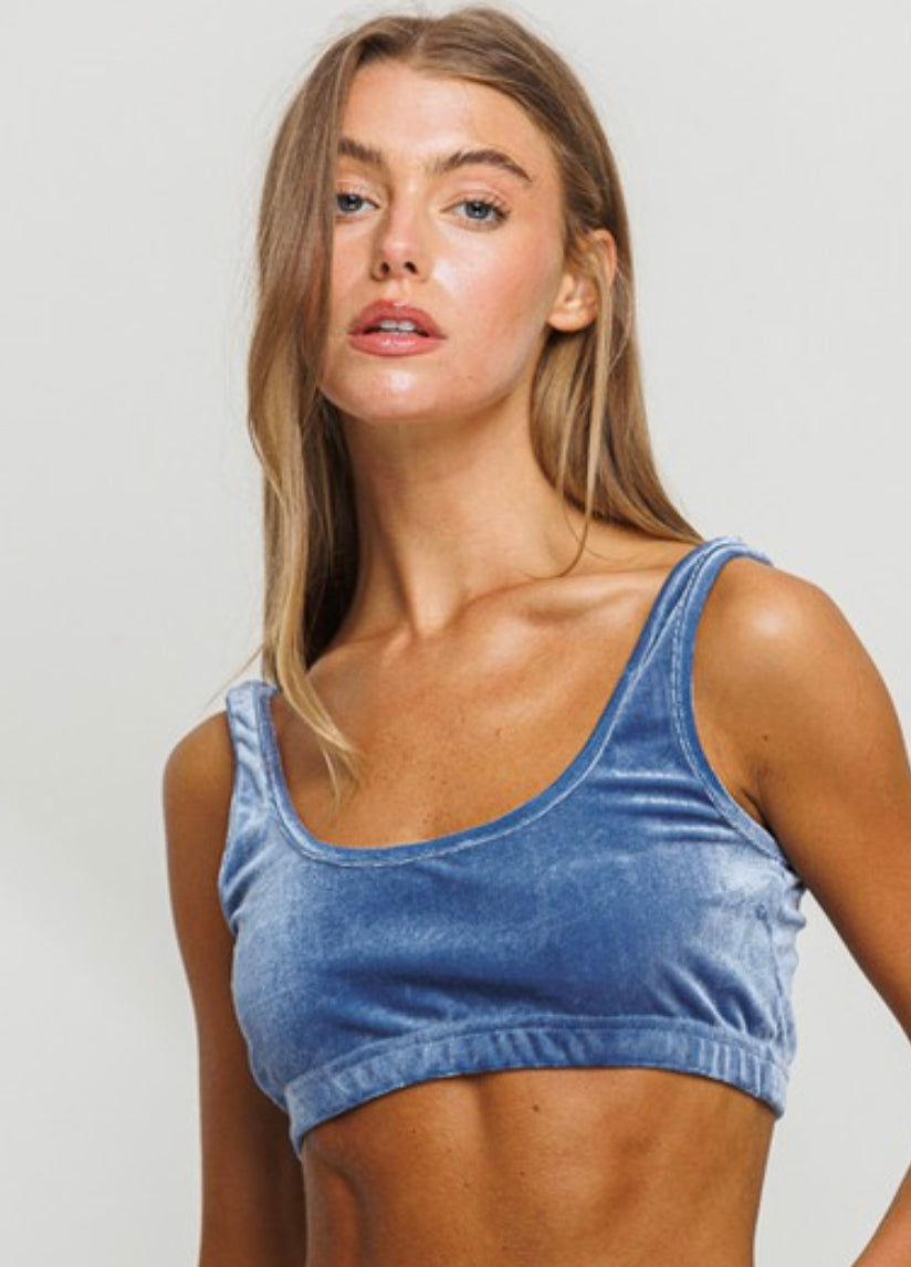 Velvet Bralette Tops