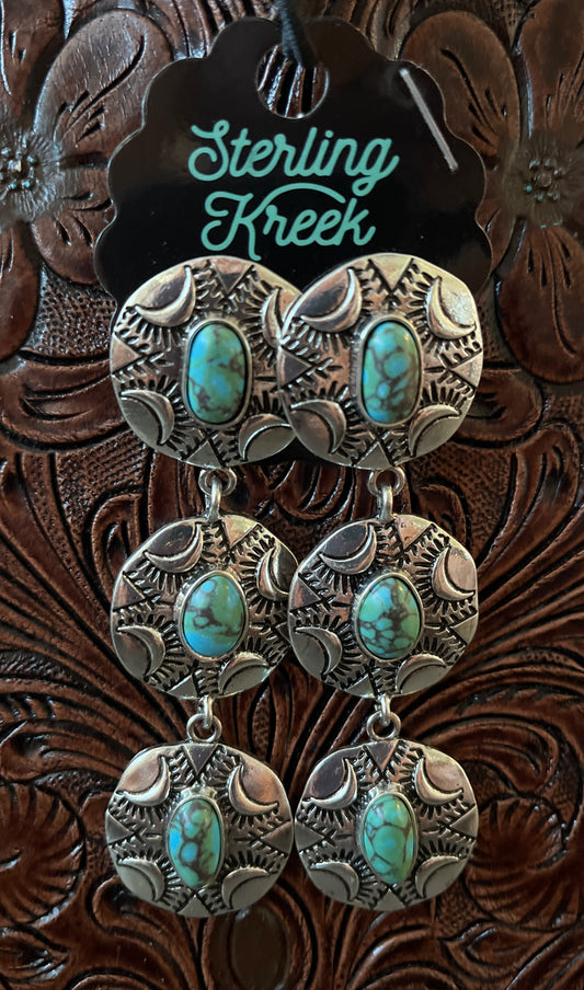 3 Concho Earrings