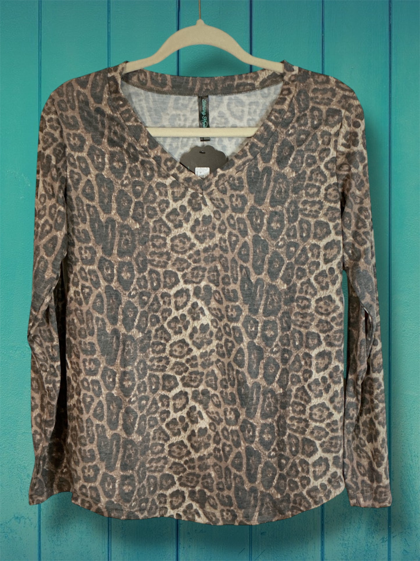 Cheetah Print Long Sleeve Top