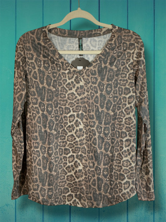 Cheetah Print Long Sleeve Top
