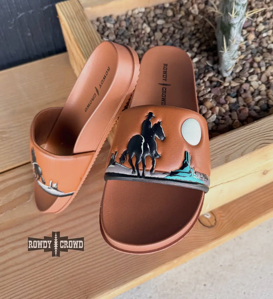 Brown Western Scene Slides