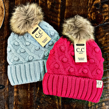 Kid’s C.C Beanies with Bobbles
