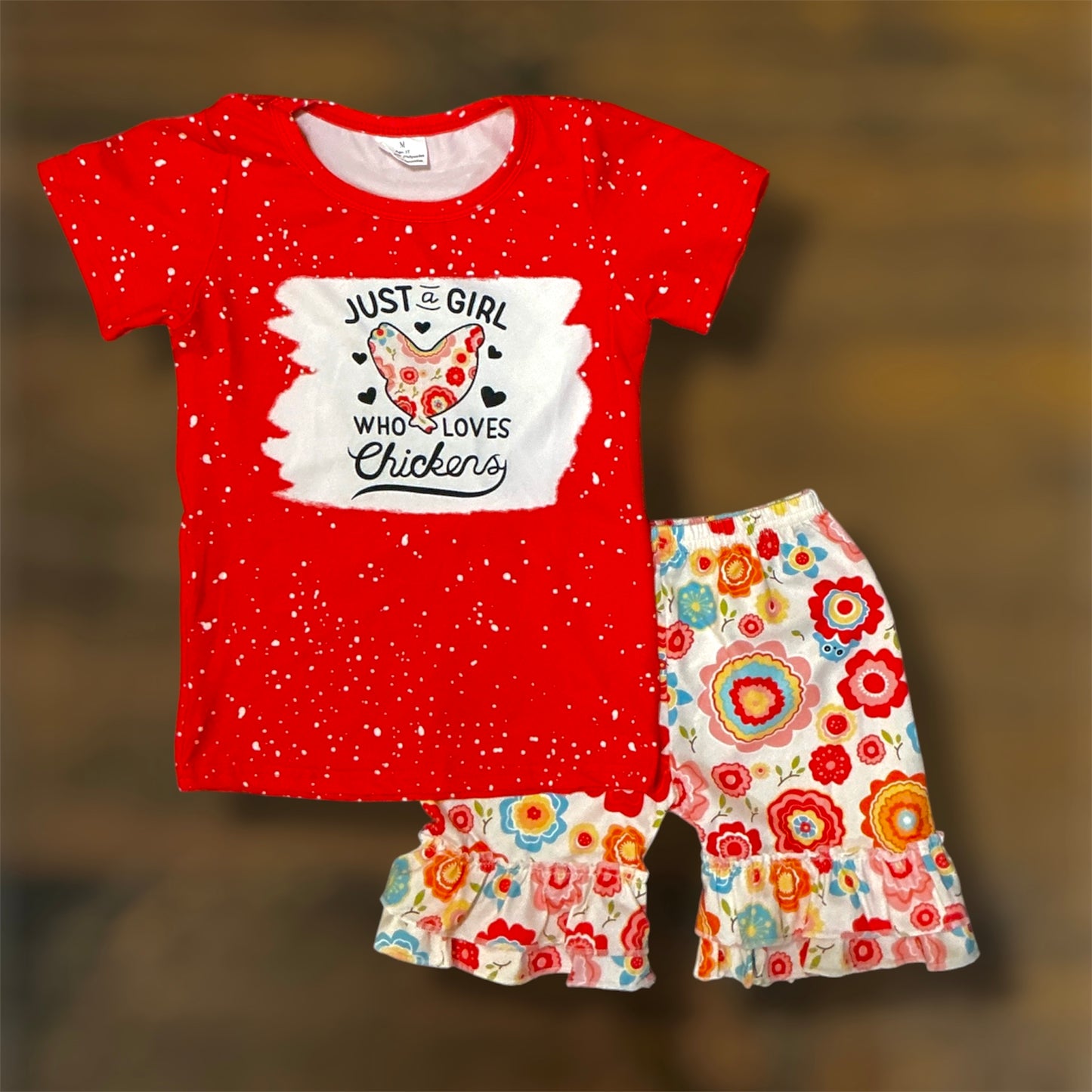 Just a Girl Who Loves Chickens Short Set