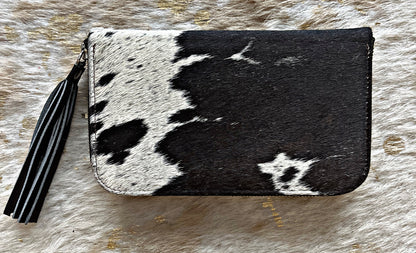 Cowhide Zippered Wallet