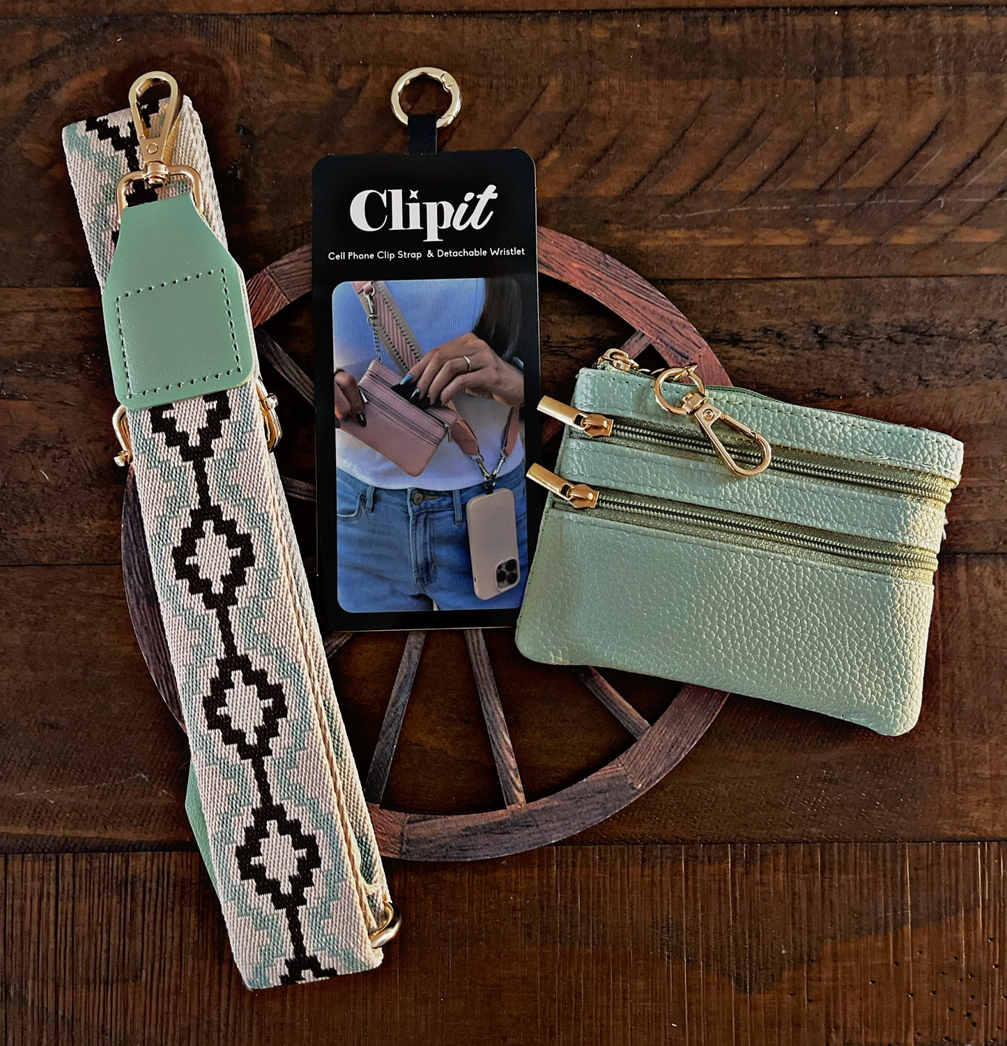 Cell Phone Crossbody Straps with Detachable Wristlet