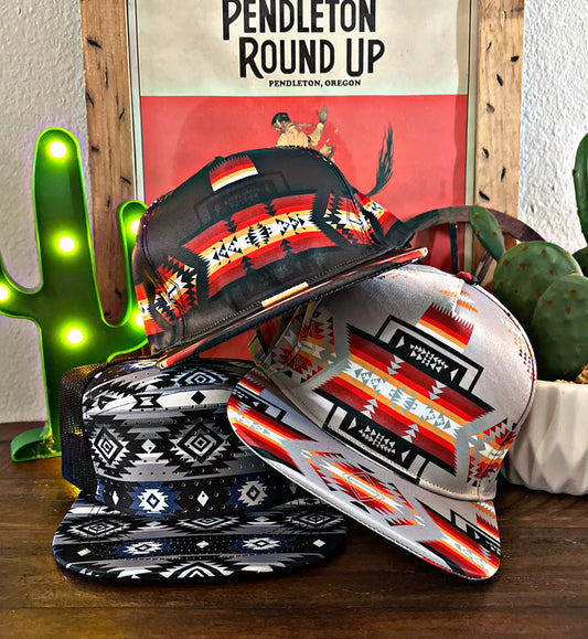 Southwest Print Flat Bill Snapbacks Hats